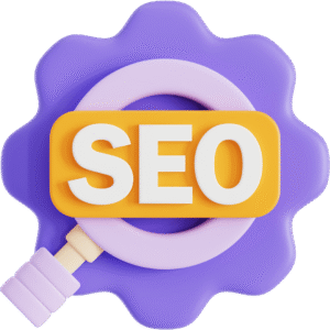 loupe avec les lettres SEO (Search Engine Optimization), représentant l’optimisation du référencement local et national